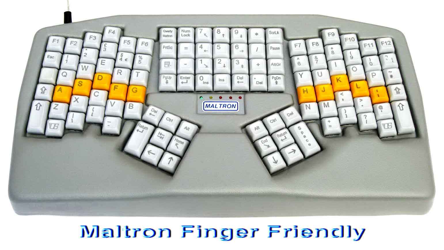 A finger-friendly Maltron keyboard